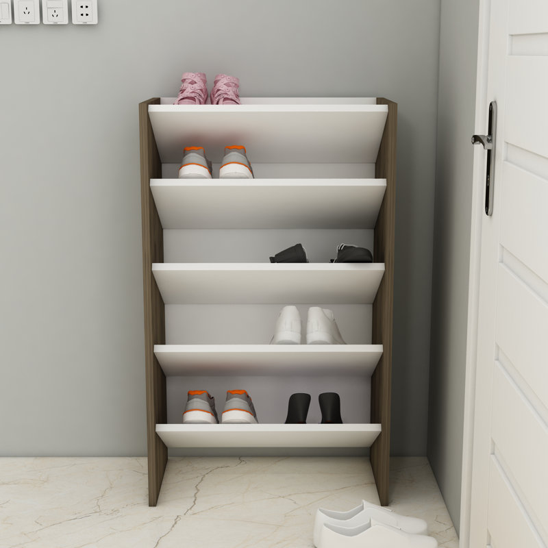 Elarco 15 Pair Shoe Rack, Walnut