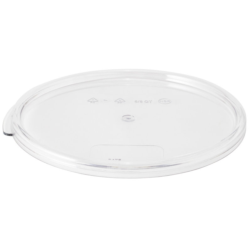  8.75 Inch Round Polycarbonate Lid - Snap-On Food Storage Cover - Airtight Translucent Container Lid - Dishwasher-Safe, Freezer-Safe, Hot and Cold Food Friendly - Clear Plastic