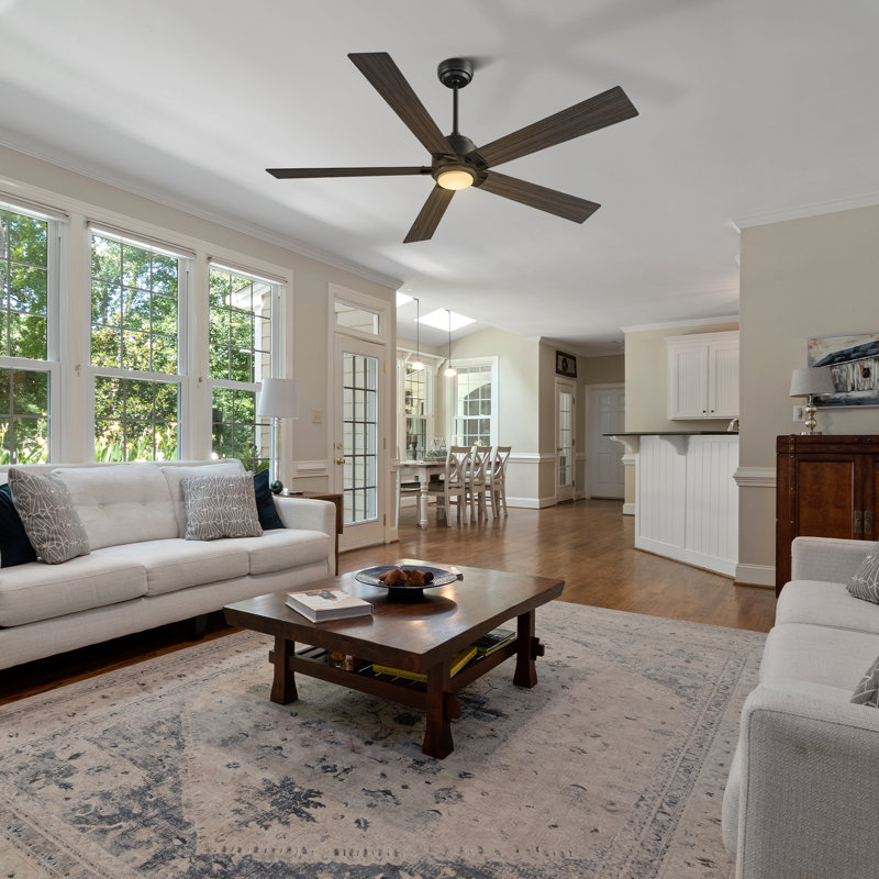 Aspen 60" Smart Ceiling Fan With Remote, Light Kit Included, Works With Google Assistant And Amazon Alexa,Siri Shortcut.