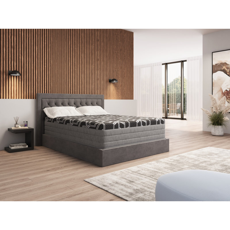 Matelas simple en mousse TG - plateau lisse de 14 po avec graphite pour une circulation d'air optimale et une mousse confortable, dissipant la chaleur de la couche de glace
