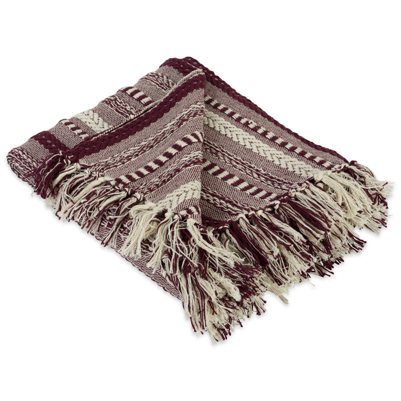 Hand Woven Throw Blanket, Blackberry