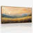 Large Sunset Meadow Canvas Wall Art, Artistic Floral Field Wall Decor Framed, Boho Mountain Flower Artwork, Vibrant Rustic Landscape Home Decor, For Living Room Dining Room Bedroom Office, 20"x40" Thoughtful Gift Ideas