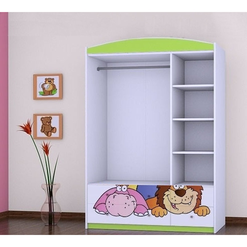 Macaulay 3 Door Wardrobe, Green