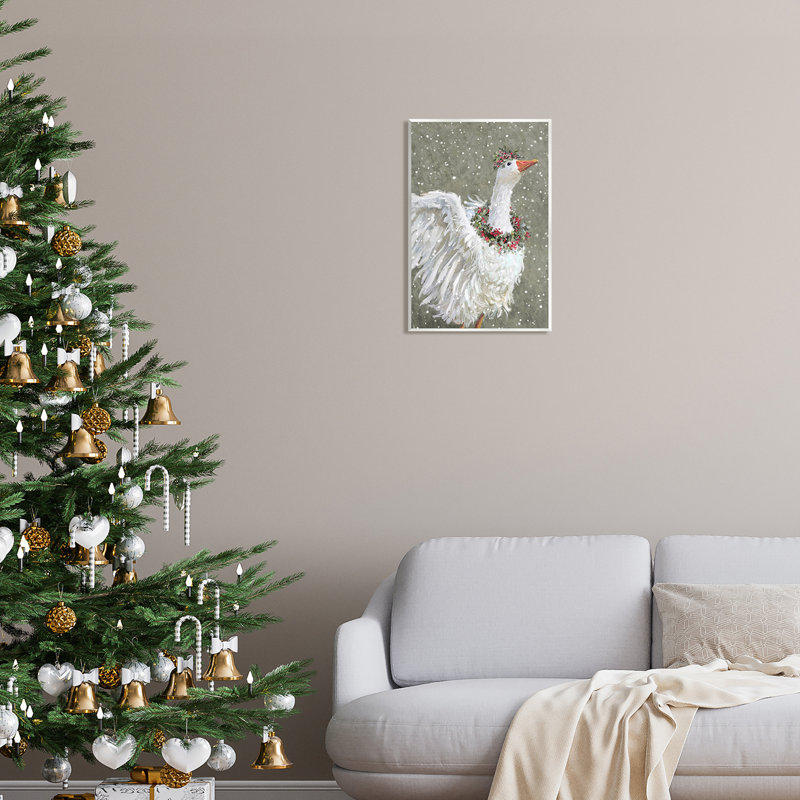 Winter Goose Seasonal Botanicals par Pip Wilson, H 19 po x l 13 po x P 0,5 po, Mdf