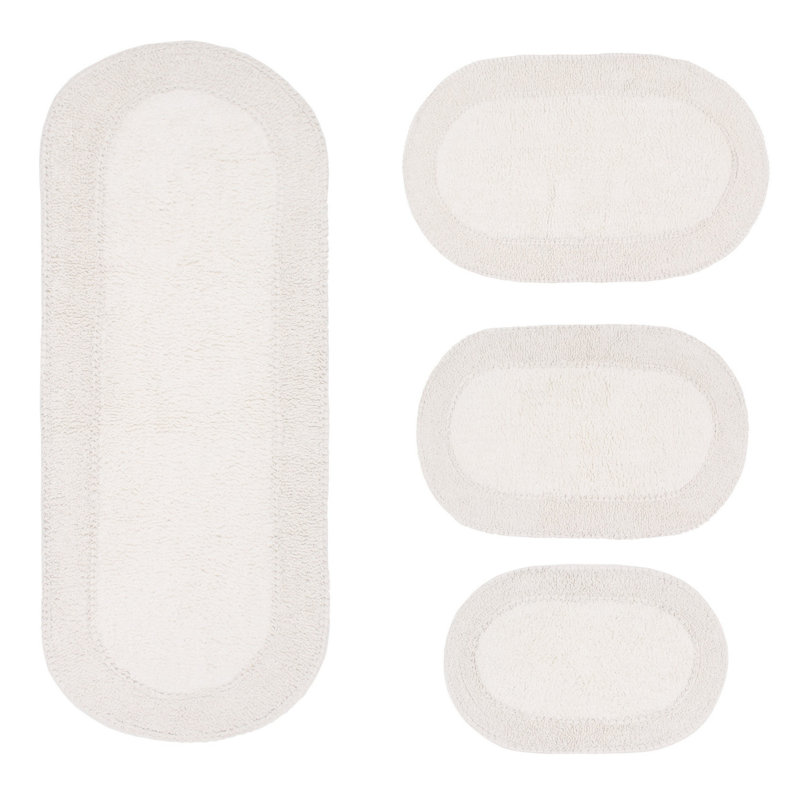 Tapis de bain 100% coton Eveland, Ivoire