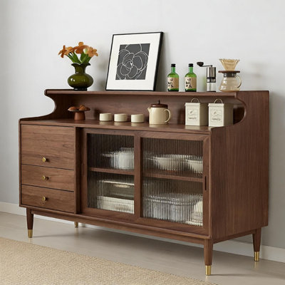 Buffet de rangement multifonctionnel en bois massif