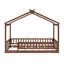 Structure de lit simple en bois avec clôture - maisonnette pour enfants en finition noyer pour garçons et filles-1386252884-1386252887