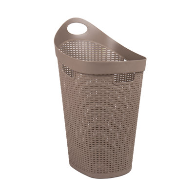 Plastic Rolling Laundry Hamper with Handles