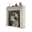 Solid Wood Birch cream and black Fake Fireplace Entrance Cabinet