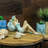 Meis Vintage Coastal Cold Cast Polyresin Bathing Beauty Shelf Decor Figurine, Light Blue Polka Dot Swimsuit — 11.75 X 5 X 5.5 Inches