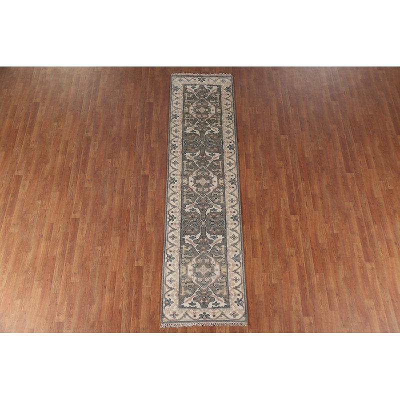 Tapis de couloir indien All-Over Oushak 3 x 10