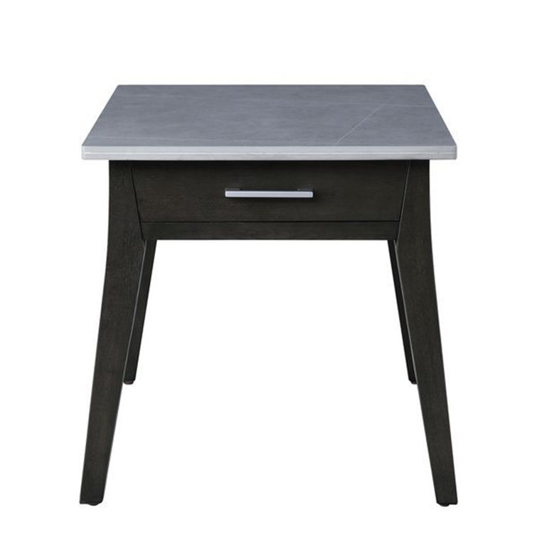 Boiel Stone Top End Table with Storage