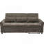 Canapé 3 places 2 en 1 avec lit escamotable et fauteuil inclinable réversible, gris foncé, idéal pour les salons multifonctionnels modernes-621181479