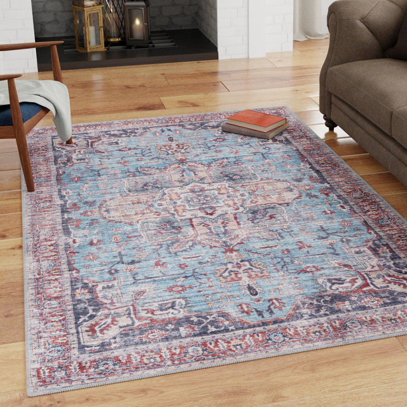 Heffington Oriental Indoor Rug, Rectangle 7'3" x 10'