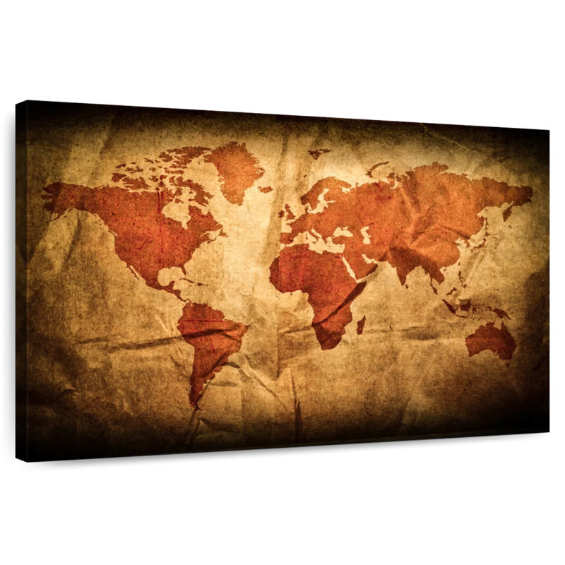 Carte du monde Aliaz, H 34 po x l 51 po