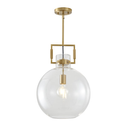 Luminaire suspendu industriel en verre 1 lumière