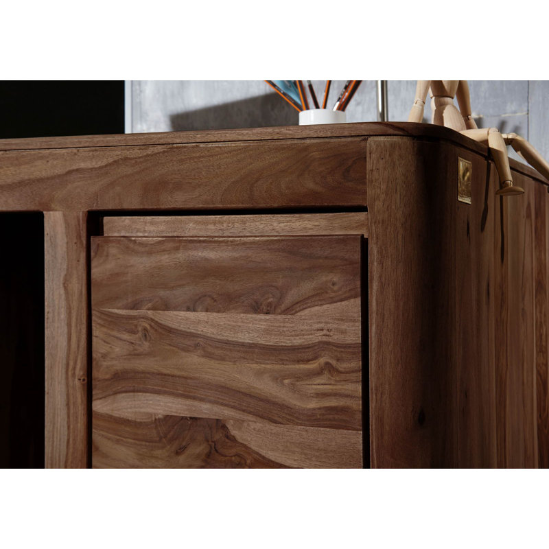 Toronto Solid Wood Writing Desk, Smoked Cherry