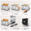 4-Slice Stainless Steel Toaster with Dual Independent Control and Extra Wide Slots