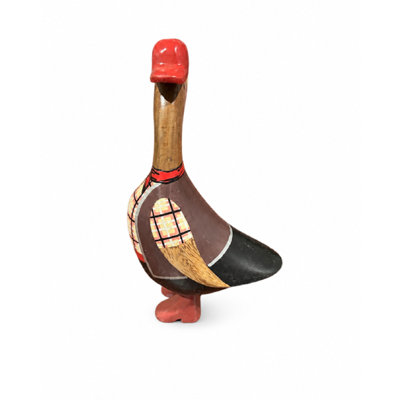 Figurine en bois de teck et de bambou faite à la main