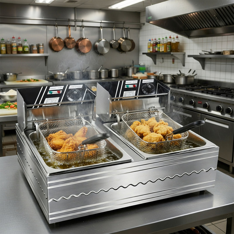 Friteuse professionnelle double capacité