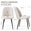Tufted Velvet/Suede Upholstered Armless Dining Chair with Adjustable Feet-876652623