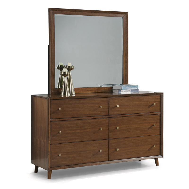 Flossmoor Solid Wood 58'' W 6 - Drawer Dresser