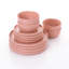 Waterside 12pc Blush Pink Lipped Stoneware Dinner Set