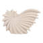 Figurine en céramique moderne, inspirée d'une coquille et de sa forme abstraite en spirale, idéale pour la décoration intérieure - Sculpture décorative de style côtier pour le salon - 25 cm, gris