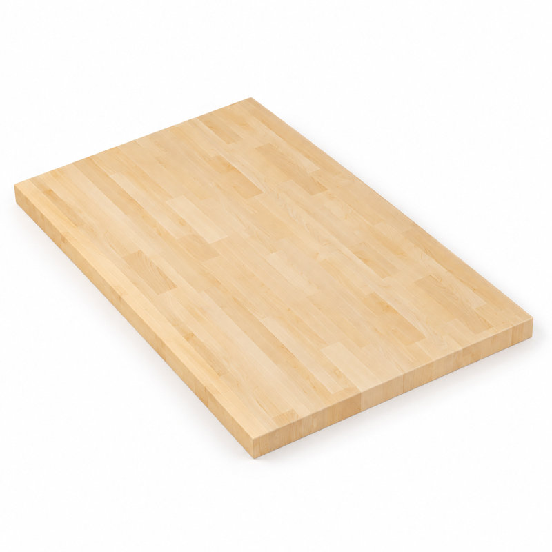 Comptoir en bouleau massif non fini 36 po x P 25 po, H 1,5 po x l 36 po x P 25 po