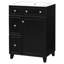 Meuble-lavabo noir - 2 tiroirs et rangement encastré en céramique-1484785888