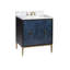 Meuble-lavabo bleu 30 po avec lavabo sous-comptoir Kallista