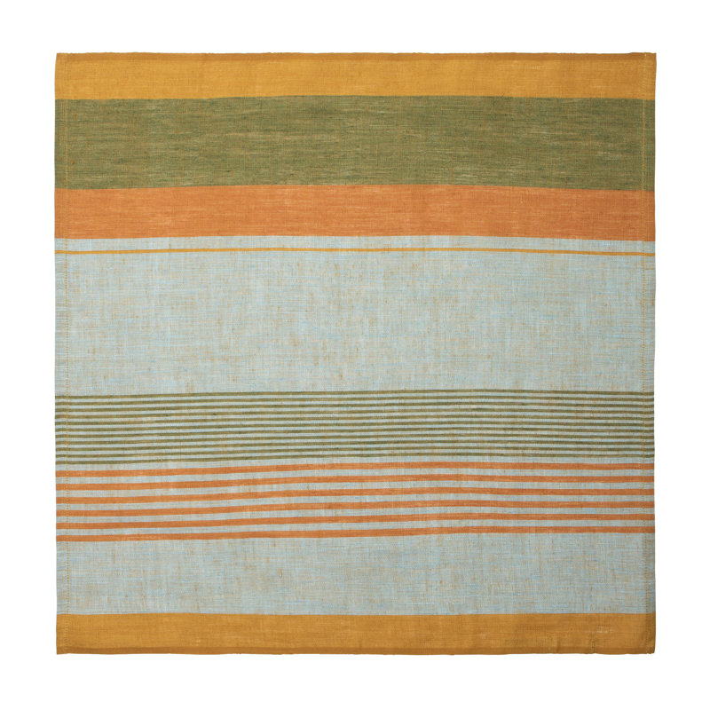 Darnell Linen Striped Square Napkin