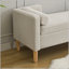 Banc de rangement en velours côtelé gris clair avec accoudoirs, dossier et traversins pour une utilisation polyvalente à la maison-1944580728-1944580732-1944580733