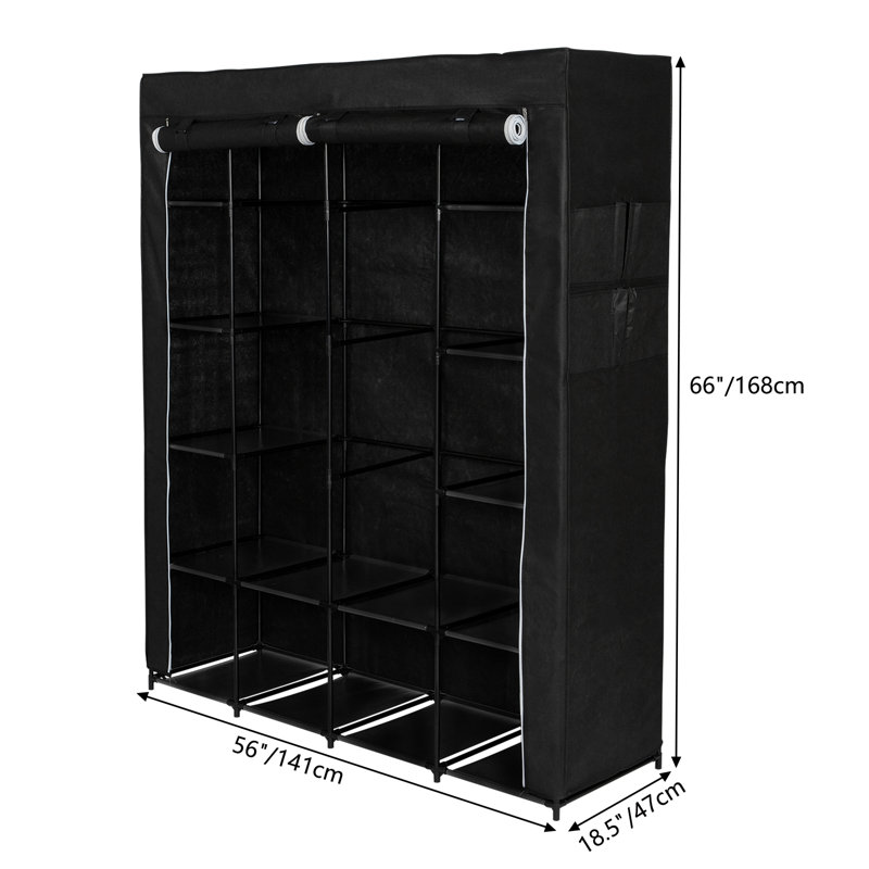 Armoire portative 55,51 "Thatcham, Noir