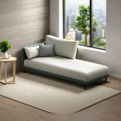 Sponge PU faux leather lounge chair