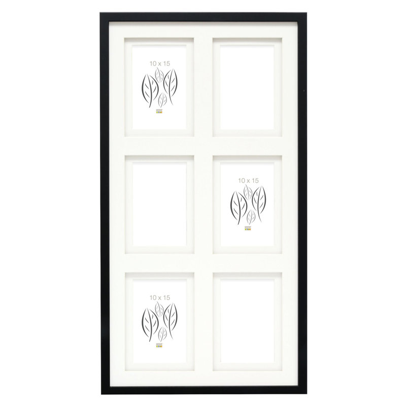 MDF Picture Frame with Mat, Black