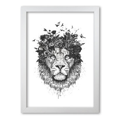 Floral Lion 1 Piece Wall Art