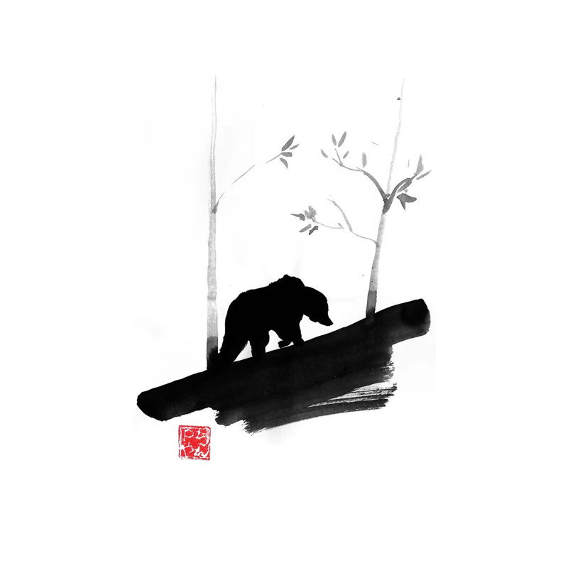 Bear II by Péchane - Painting on Canvas, 101.6 cm H x 66.04 cm W x 1.91 cm D, Wrapped Canvas