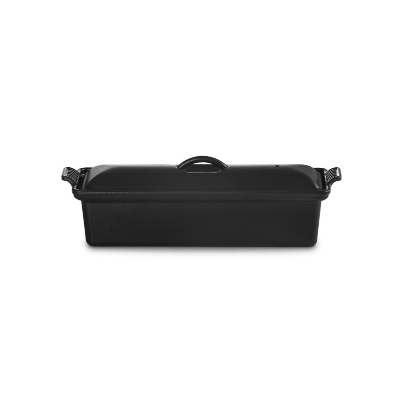 Le Creuset Enameled Cast Iron Traditional Rectangular Terrine, 2 Qt.- Marseille, Black