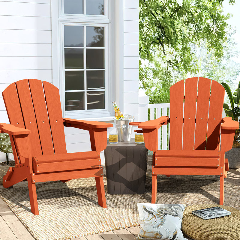 Chaise Adirondack bleu marine, Orange