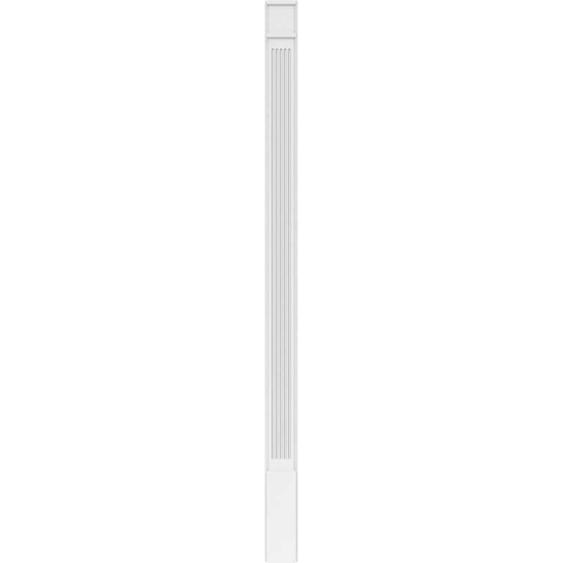 Pilastre cannelé en PVC (la paire), 102 po, 6", Base et chapiteau décoratifs
