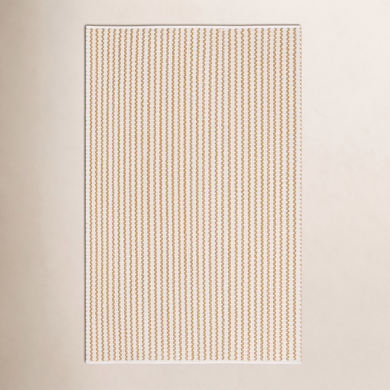 Hand-Woven Chevron Cotton Rug, Rectangle 8' x 10'