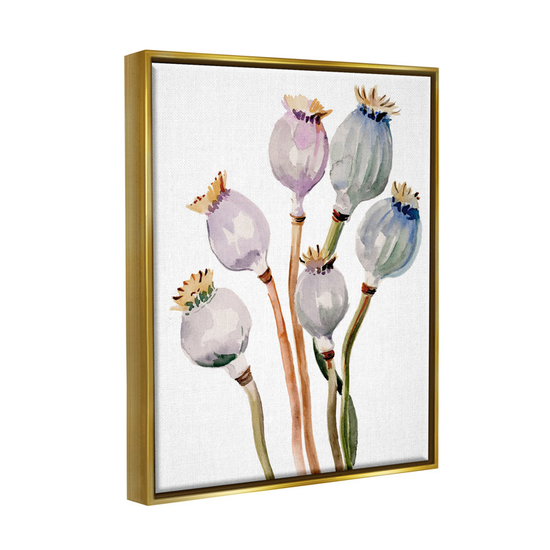 "Wildon Home®", coquelicots, aquarelle, botanique, encadré par Floater par Jennifer Paxton Parker