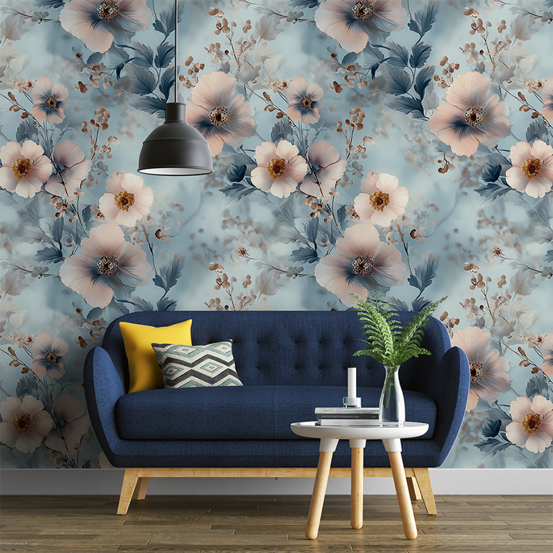 Rouleau de papier peint aquarelle floral