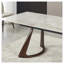 Table de salle à manger rétractable en pierre frittée, base en bois massif extensible de 63 à 94,5 po, table de cuisine moderne résistante à la chaleur et aux égratignures pour 8 à 10 personnes