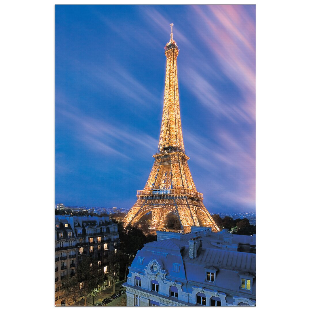 Paneel Eiffel Tower at Dusk, Fotodruck