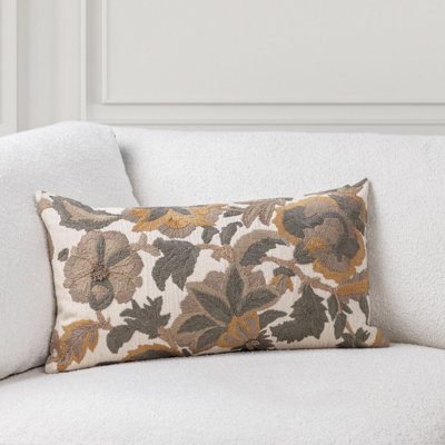 Jana Cotton Embroidered Throw Pillow