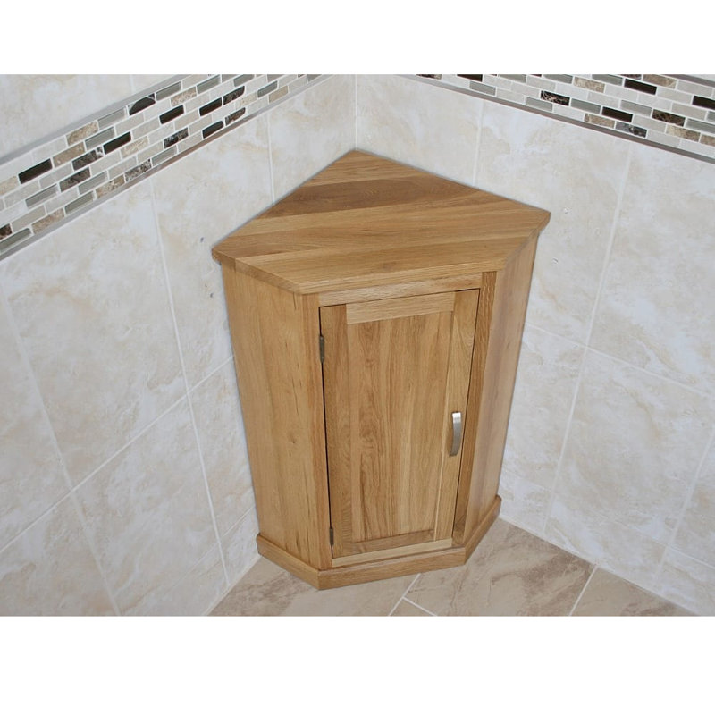 Ebersole Solid Wood Bathroom Cabinet, Oak