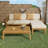 L Shape 3Pcs Sectional Patio Sofa Set