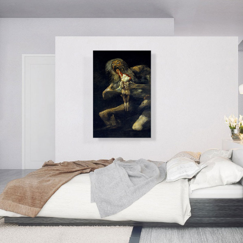 Saturn Devouring His Son 1823 Seen in Wall Street Movie par Francisco Goya - reproduction d'art sur toile tendue